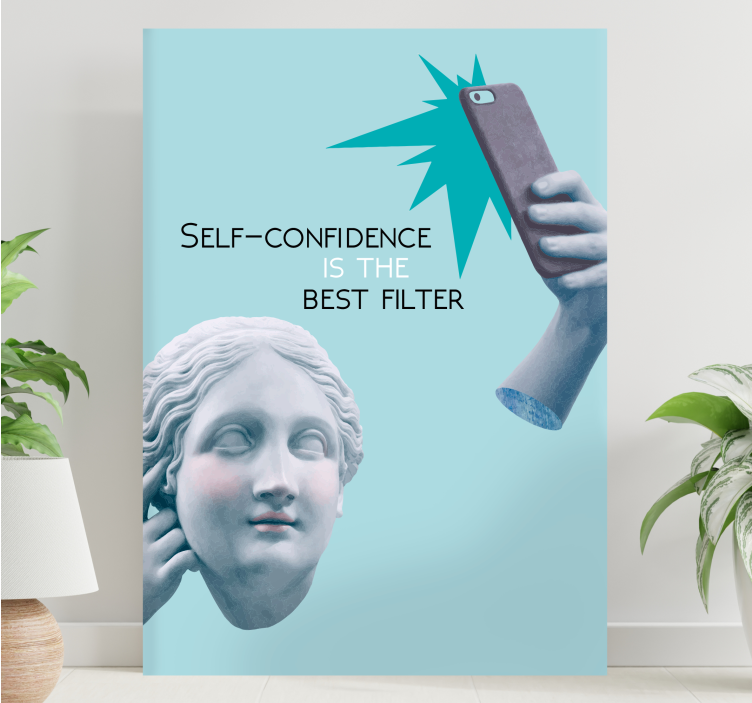 Selv-kærlighed citat skabelon soveværelse vægprint - TenStickers