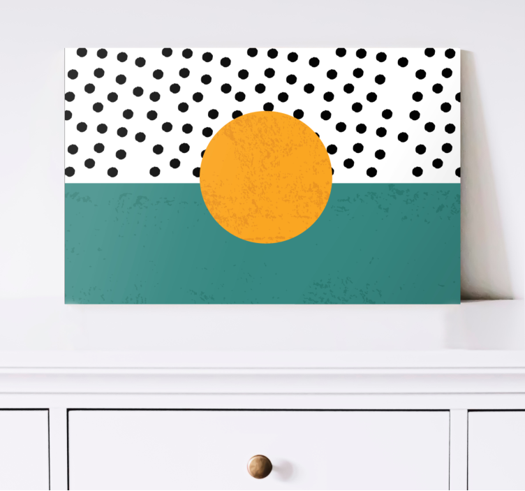 Sort prikket blå entré lærred - TenStickers