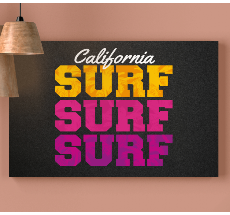 Sport lærredsbillede california surf stil - TenStickers