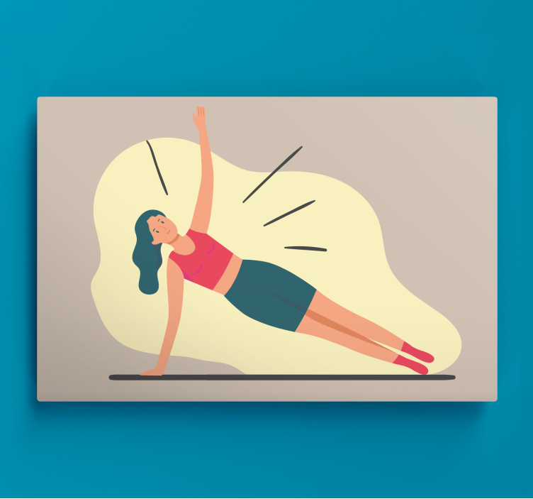 Sport lærredsbillede fitnessstilling - TenStickers