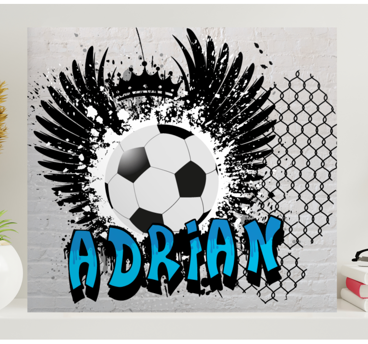 Sport lærredsbillede fodboldinspireret design - TenStickers
