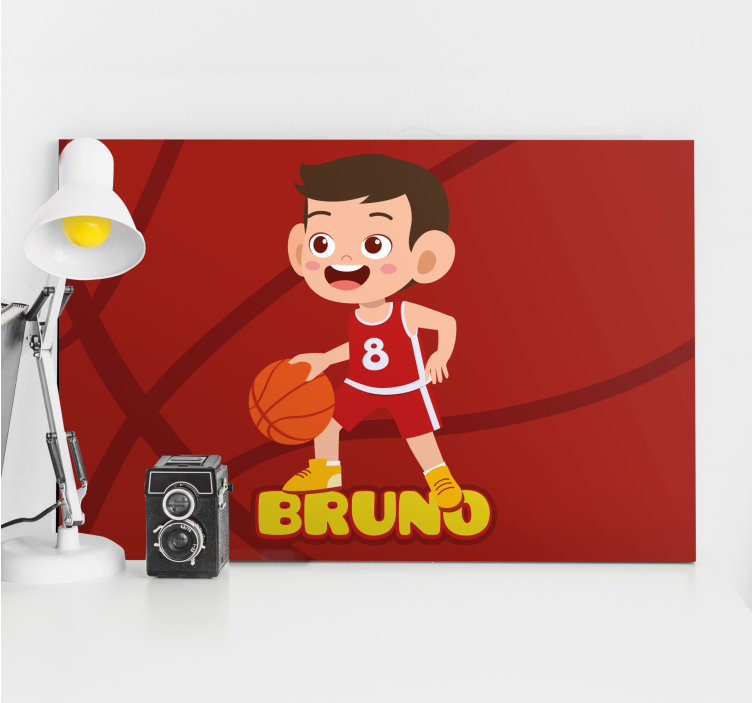Sport lærredsbillede glad basketballspiller - TenStickers