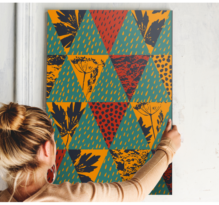 Trekant mønster geometrisk lærred - TenStickers