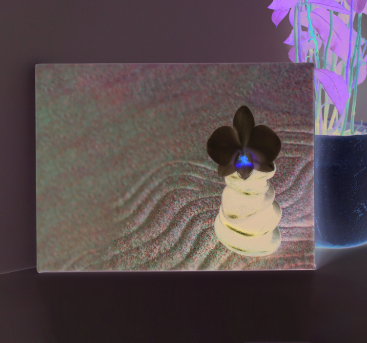 Zen sten lærredsbillede til stuen - TenStickers