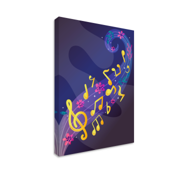 Notas musicales musik lærred væg kunst - TenStickers