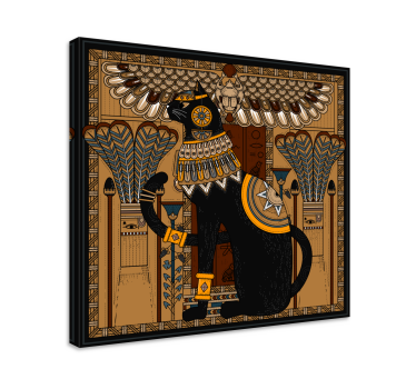 Egyptisk kat væg kunst lærred - TenStickers