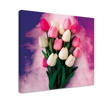 Farverige tulipaner blomster lærred - TenStickers