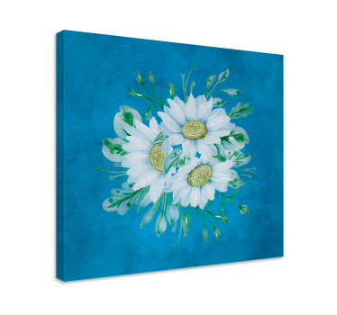 Blomster og planter lærredsbillede fine hvide blomster - TenStickers