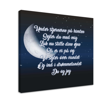 Lyrics- under stjernerne på himlen væg kunst citat prints - TenStickers