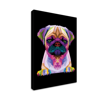 Geometriske-dyr sød hund lærred billeder - TenStickers