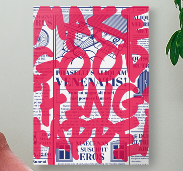Få gode ting til at ske, vægprint til stuen - TenStickers
