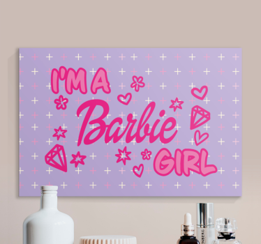 Jeg er en barbie pige citat vægkunst prints - TenStickers