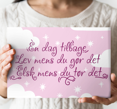 Lyrics - hvis du havde en dag tilbage vægkunst citat prints - TenStickers