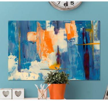 Nordisk maling splash abstrakt indrammet wall art - TenStickers