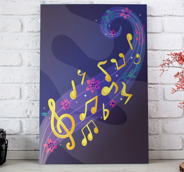 Notas musicales musik lærred væg kunst - TenStickers
