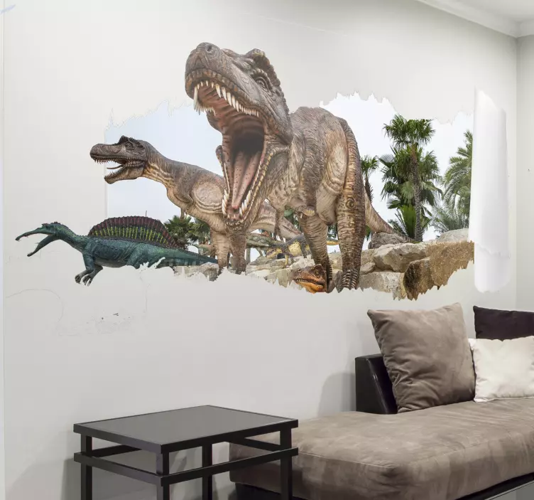 3d jurassic park væg klistermærke - TenStickers