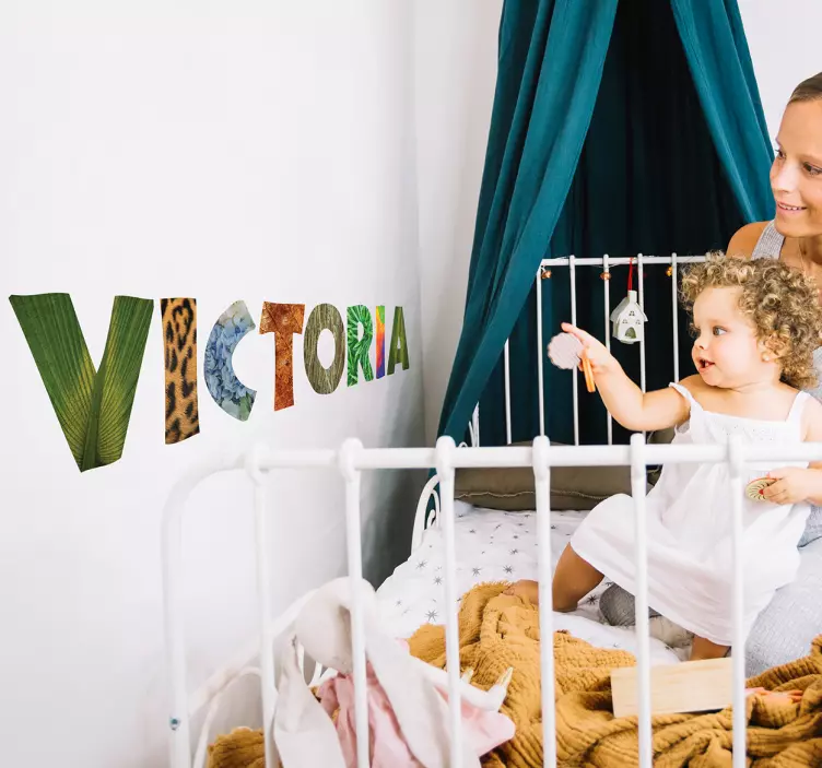 Personificerbare jungle breve vægklistermærke - TenStickers