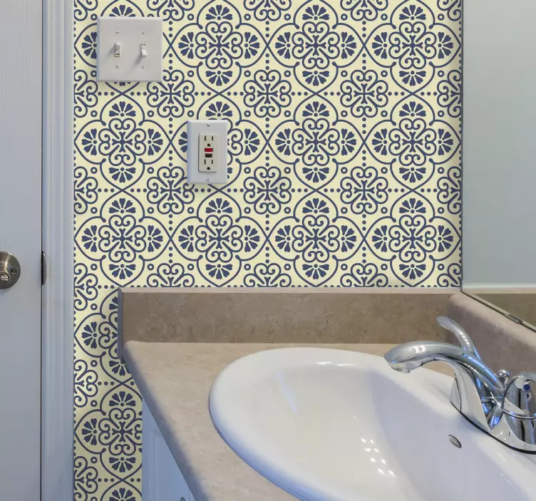 Hydraulisk mønster vinyl tapet mærkat - TenStickers