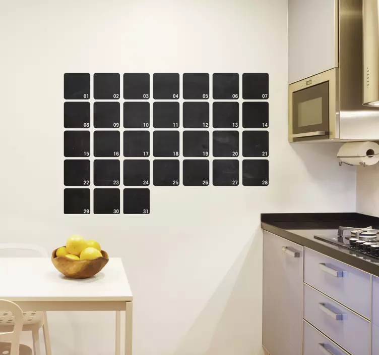 Måned planlægning tavle klistermærke - TenStickers