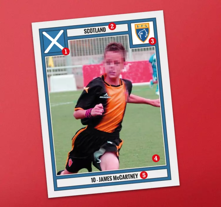 Personaliserbar fodboldklistermærke - TenStickers