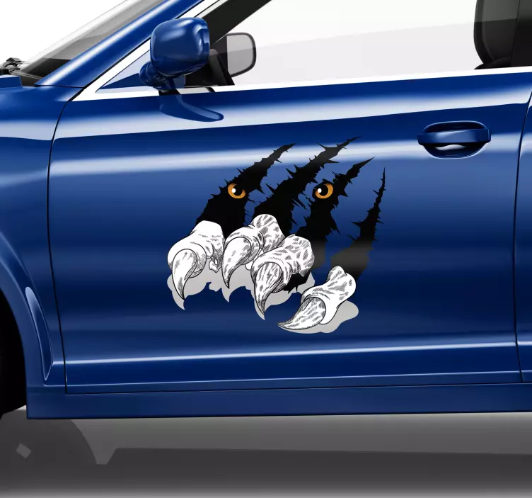 Tiger klør bil klistermærke - TenStickers