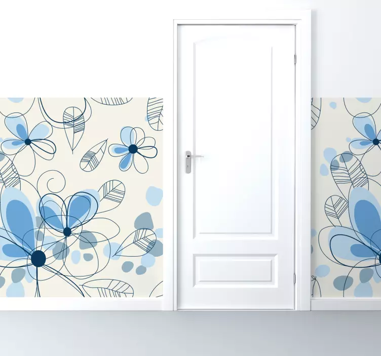 Blomster, mønster, vinylark, klistermærke - TenStickers