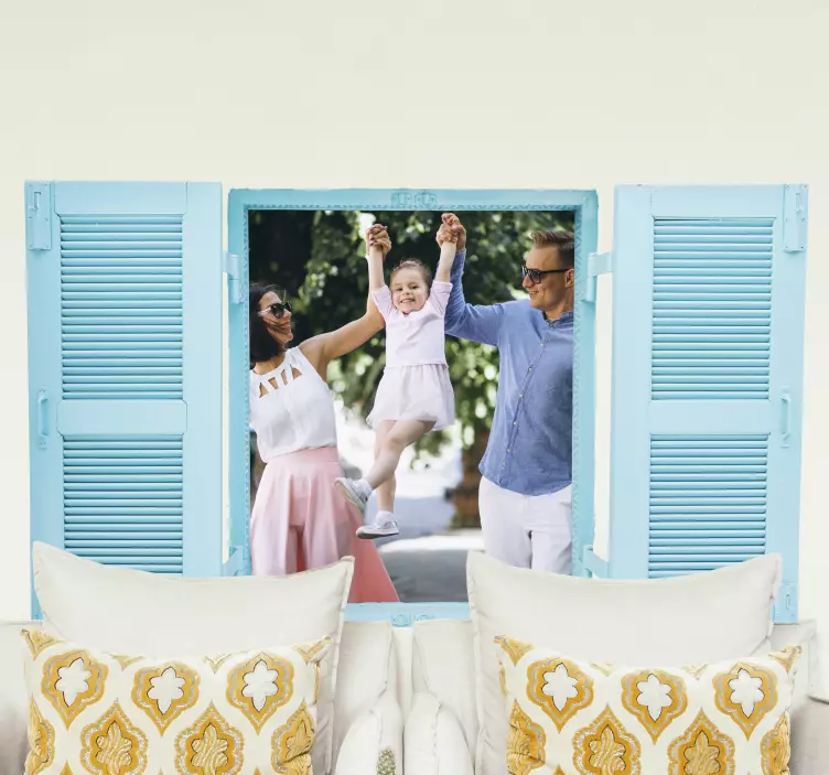 Tropiske strand visuelle effekter vægklistermærke - TenStickers