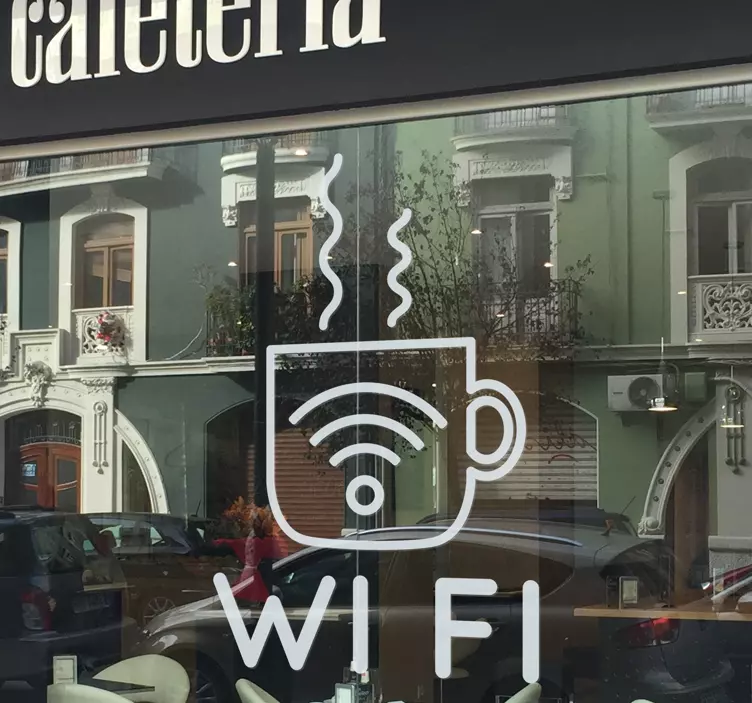 Wi-fi kaffe-klistermærke - TenStickers