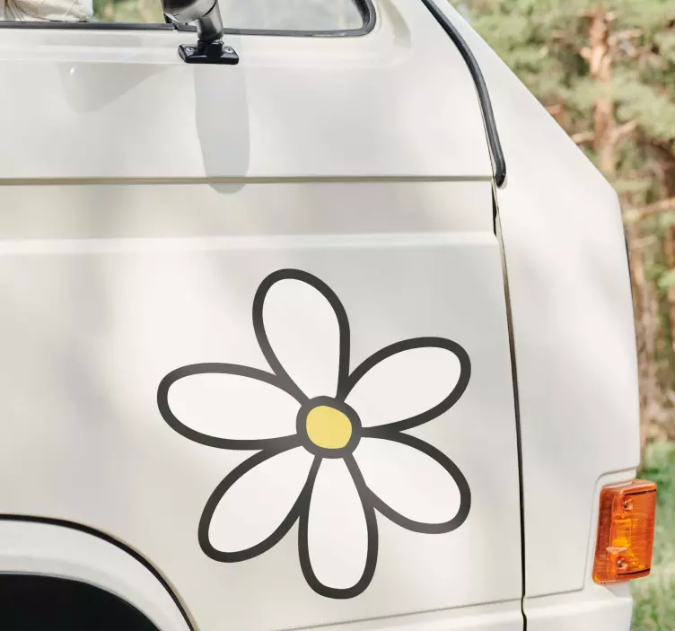Klistermærker til bil blomst marguerit - TenStickers