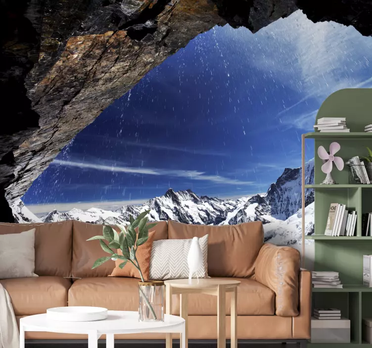 Sne på bjergklistermærket - TenStickers