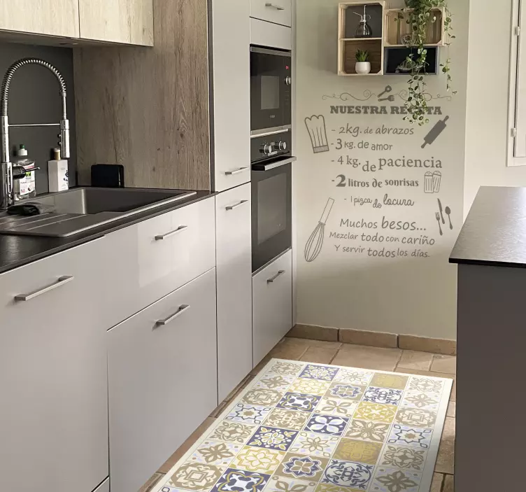 Vinilos para cocinas nuestra receta wallsticker dyr - TenStickers