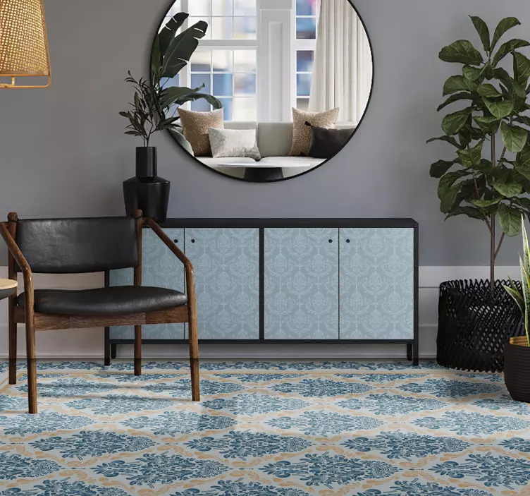 Blå elegant barok folie til møbler - TenStickers