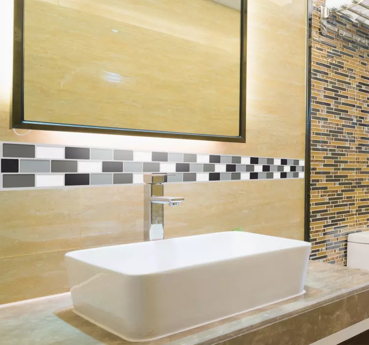 Grå toner kantbånds sticker - TenStickers