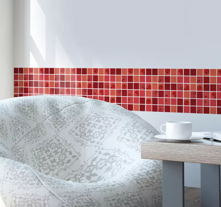 Valmue mosaik fliser klistermærke - TenStickers