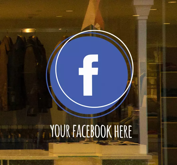 Butiksvinduer klistermærke til sociale medier - TenStickers