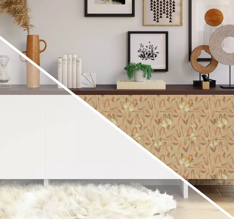 Efterårsflores mønster folie til møbler - TenStickers