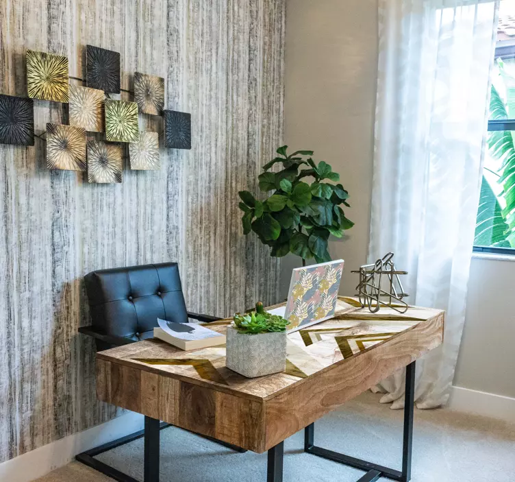 Geometrisk chevron til bord klistermærke til kontoret - TenStickers