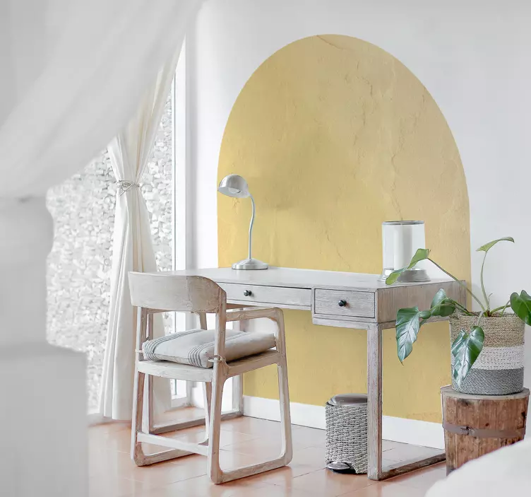 Abstrakt buet geometri klistermærke til kontoret - TenStickers