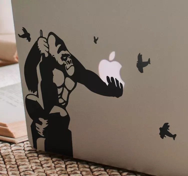 King kong apple logo sticker - TenStickers