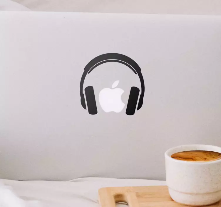 Hovedtelefoner macbook sticker - TenStickers