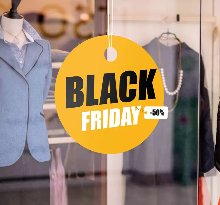 Personlig cirkel Black Friday sticker - TenStickers