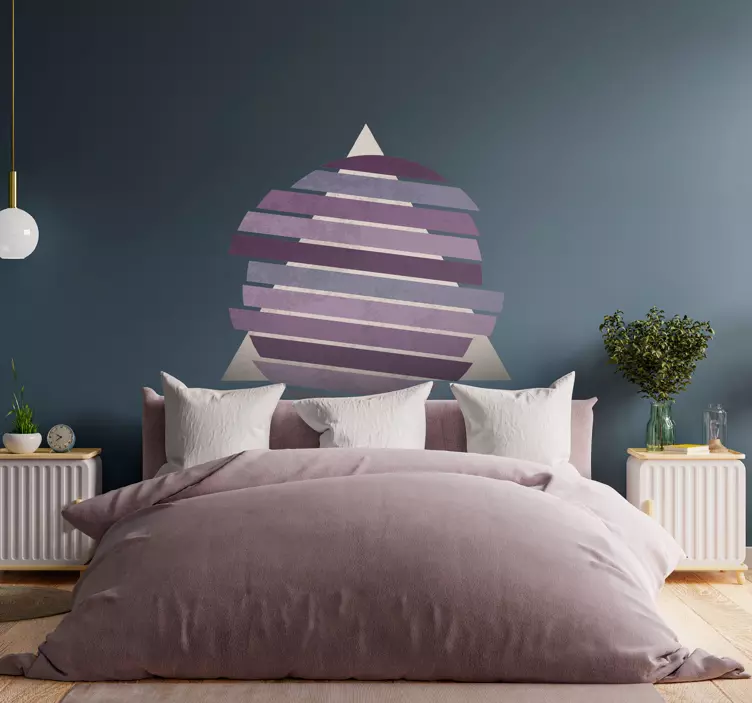 Trekant med geometrisk cirkel wallsticker - TenStickers