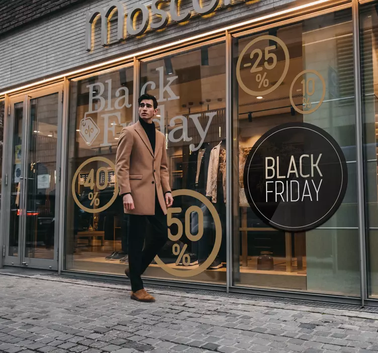 Klistermærke til sort promo-salg - TenStickers