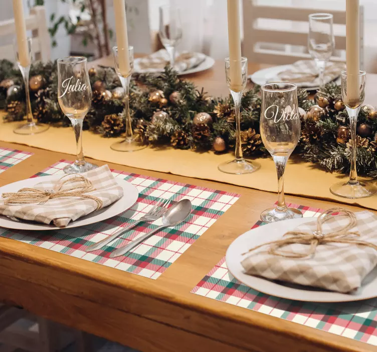 Personlige glas bryllup sticker - TenStickers