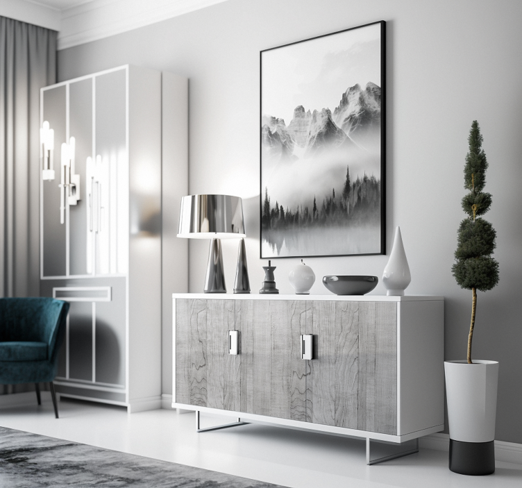 Gråt træ folie til møbler - TenStickers