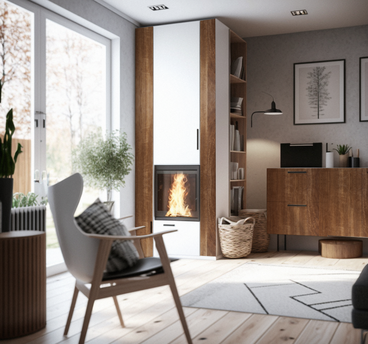 Træ tekstur brun folie til møbler - TenStickers