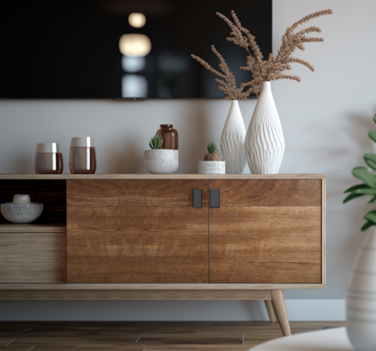 Træ tekstur brun folie til møbler - TenStickers