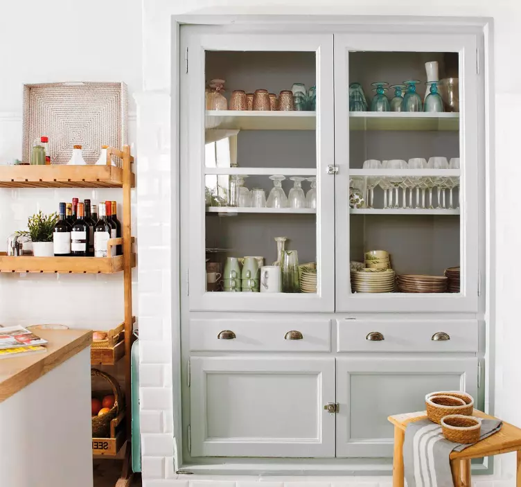 Ensfarvet grå folie til møbler - TenStickers