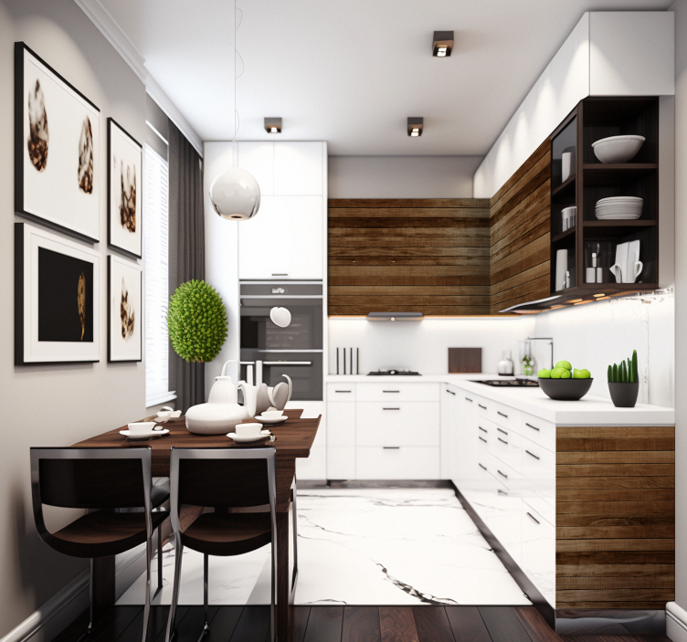 Træplanke folie til møbler - TenStickers