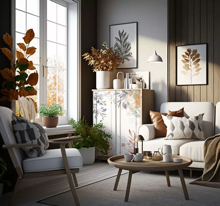 Blomster vintage klistermærke - TenStickers